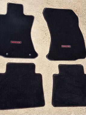 Subaru WRX Carpet Floor Mats with Red Logo - 4-Piece Set